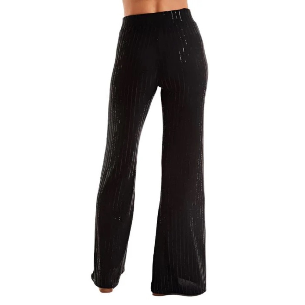 Noli Black Wide Leg Pants with Sequin Accents - Picture 2 of 9